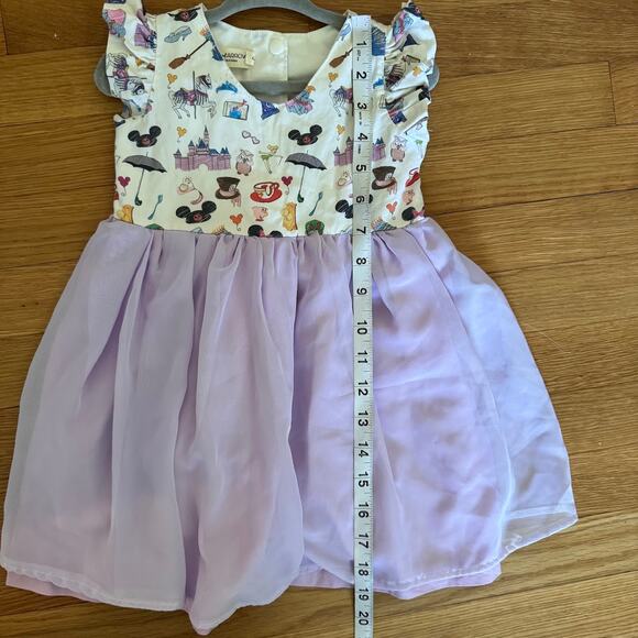 Pistol and Arrow Handmade Disney Print Magic Kingdom Dress Size 3 - Picture 7 of 8